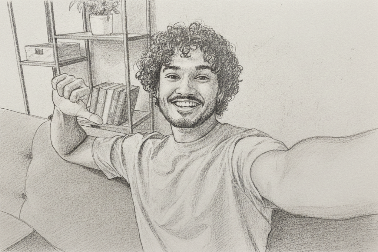 Pencil Sketch — example SnapWave Booth photo